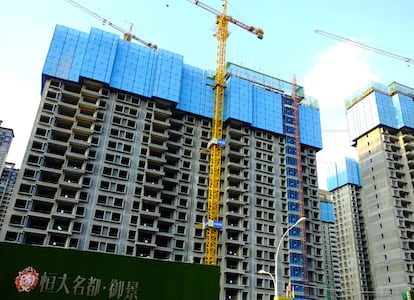 Evergrande homes are under construction in the Chinese city of Yichang.