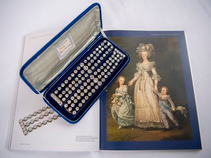 Las pulseras de diamantes de María Antonieta que Christie's subastó el 9 de noviembre.