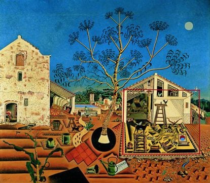 'La Masia', obra pintada per Miró entre el 1921 i el 1922 i inspirada en Mont-roig.