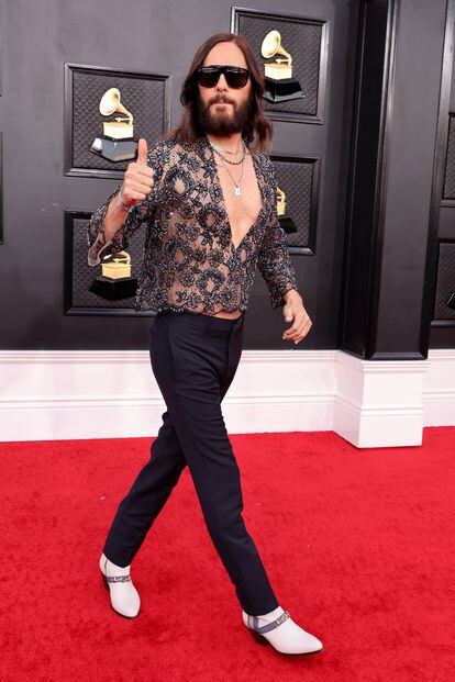 Jared Leto con total look de Gucci.