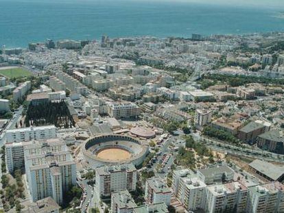 Vista a&eacute;rea de la localidad malague&ntilde;a de Marbella.