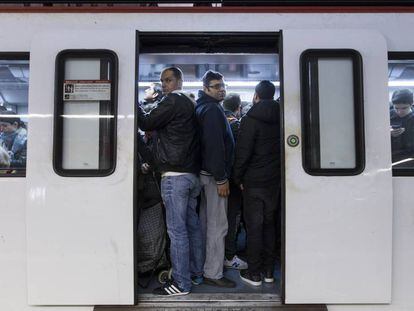 El metro de Barcelona durante la pasada huelga. 