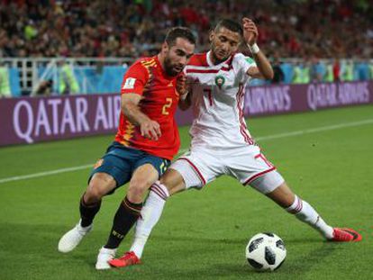 La oportuna recuperación del lateral, socio necesario de Aspas en el 2-2 ante Marruecos, permite a la selección recorrer la senda más despejada de toda su historia hacia la final