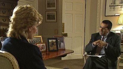 Un momento de la entrevista de Martin Bashir a Lady Di, en 1995.