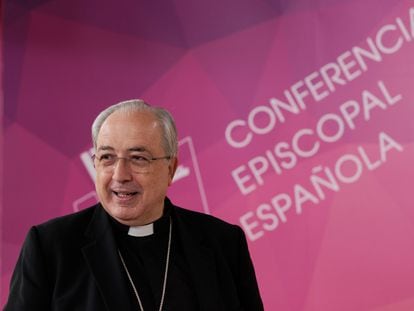 El secretario general y portavoz de la Conferencia Episcopal Española, Francisco Cesar García Magán, este jueves en Madrid.