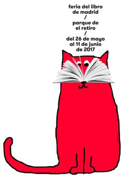 Cartel de Ena Cardenal de la Nuez para la 76ª Feria del Libro de Madrid.