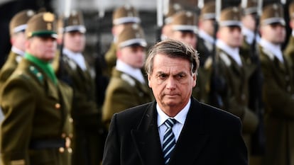 Jair Bolsonaro visita al presidente de Hungría, Viktor Orbán, el pasado jueves 17 de febrero en Budapest.