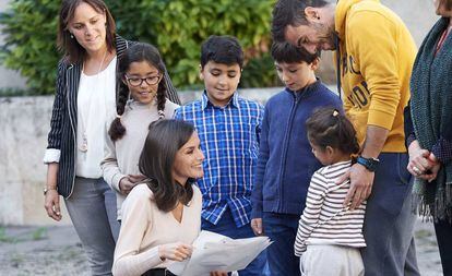 La reina Letizia asiste al seminario 'El Español y las Máquinas: Lenguaje, Ética y Periodismo', en San Millán de la Cogolla.