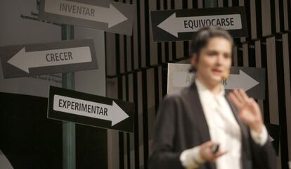 Carina Soto, durante su ponencia en 3º Foro Internacional de Emprendedores.