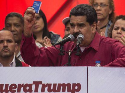 Nicolás Maduro, este lunes en Caracas.