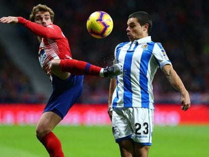 Luca Sangalli, en un lance del partido contra el Atlético de Madrid a finales de octubre.