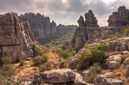 El paraje natural de El Torcal, con sus formaciones rocosas de formas inesperadas.