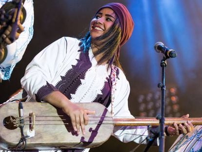 Asmaa Hamzaoui en el Festival ‘Jazz Au Chellah’ de Rabat.