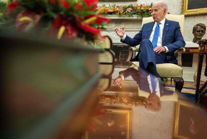 Joe Biden, el jueves en el Despacho Oval.
