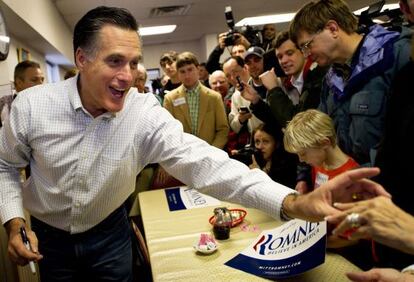 El candidato Mitt Romney, en un acto de campaña.