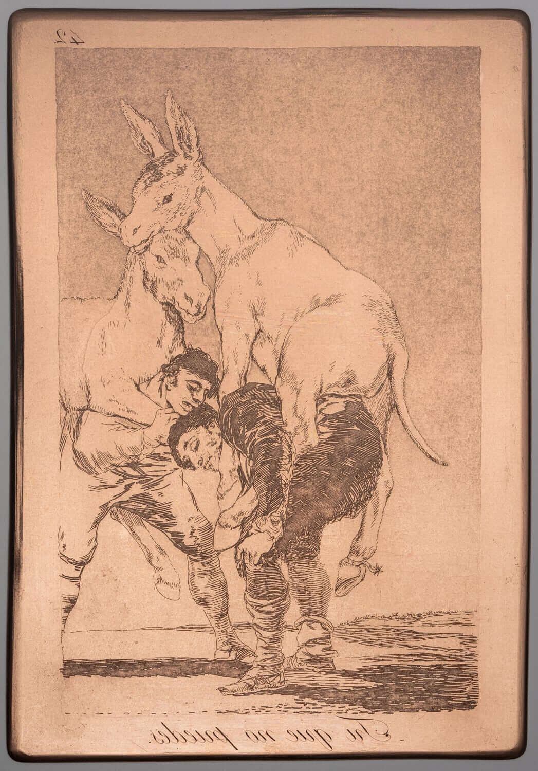 'Caprichos 42': 'Tú que no puedes', de Francisco de Goya (h. 1797). Lámina de cobre. Aguafuerte y aguatinta bruñida.
