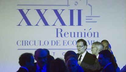 El presidente del Gobierno en funciones, Mariano Rajoy, en las jornadas del C&iacute;rculo de Econom&iacute;a