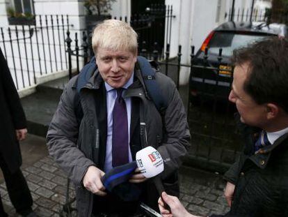 El alcalde de Londres, Boris Johnson, esta ma&ntilde;ana ante la prensa. 