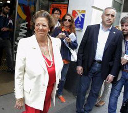 Rita Barberá, tras votar en Valencia.