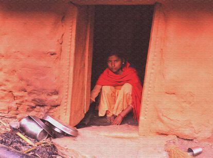 Una niña nepalí, aislada por el chaupadi