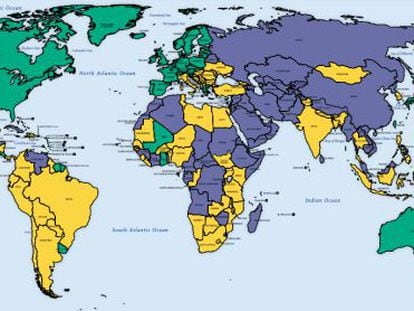 La libertad de prensa en el mundo, seg&uacute;n el &iacute;ndice elaborado por la organizaci&oacute;n Freedom House