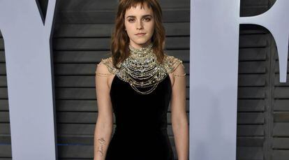 Emma Watson en la fiesta de Vanity Fair tras los Oscar.