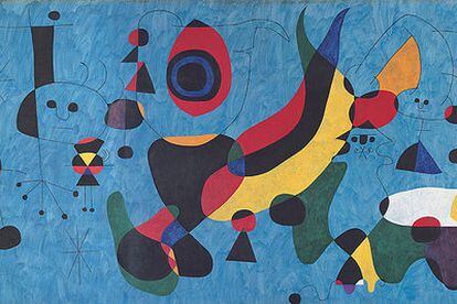 <i>Pintura mural</i> que Joan Miró realizó en 1947 para el hotel Plaza de Cincinnati.
