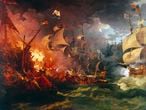 'Derrota de la Armada Invencible', pintura de Philippe-Jacques de Loutherbourg (1796).