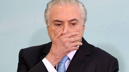 Temer en foto de 7 de junio de 2017, cuando era presidente de Brasil.