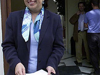 Rosa Díaz, ayer en el Ayuntamiento de Estepona.