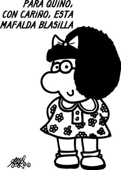 Homenaje de Forges a Mafalda.