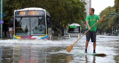 Las intensas lluvias inundaron Buenos Aires en abril de 2013.