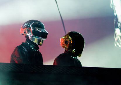 Daft Punk actuando en Brisbane, Australia en 2007