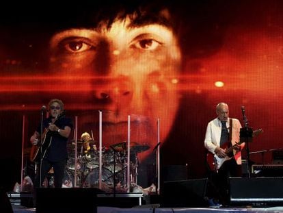 The Who, durante su actuaci&oacute;n en Glastonbury 2015.