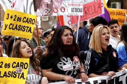 Manifestación contra la LOMCE en Madrid el pasado abril.