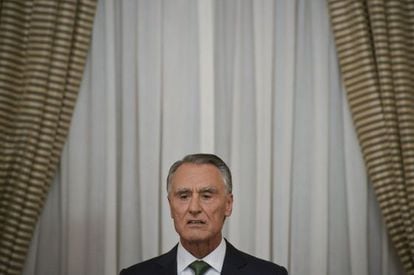 El presidente Cavaco Silva se dirige a la naci&oacute;n.