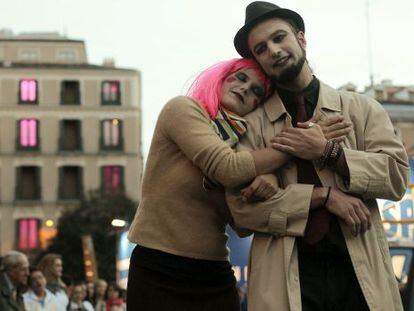 Acto de apoyo a los &#039;sin techo&#039; en Callao.
