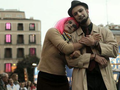 Acto de apoyo a los &#039;sin techo&#039; en Callao.