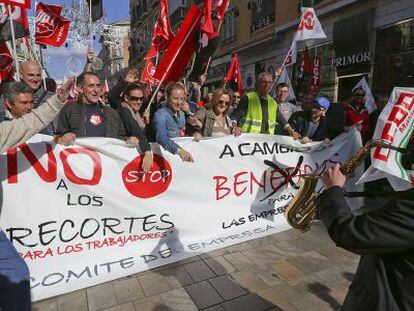 Manifestaci&oacute;n de los trabajadores de Limasa, el pasado domingo.