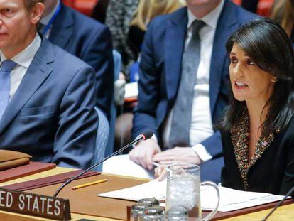 La embajadora de EE UU ante las Naciones Unidas, Nikki Haley