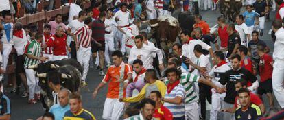 Primer encierro de las fiestas de San Sebastián de los Reyes.