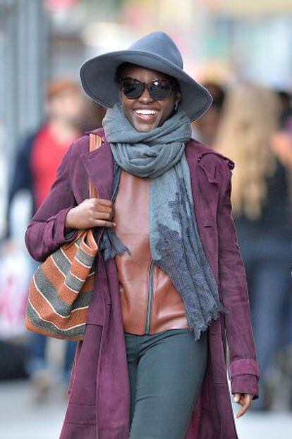 Lupita Nyongo, por las calles de Nueva York.