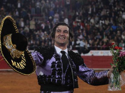 Morante de la Puebla, tras la faena a su segundo toro en la Plaza de Toros de Ciudad de M&eacute;xico.