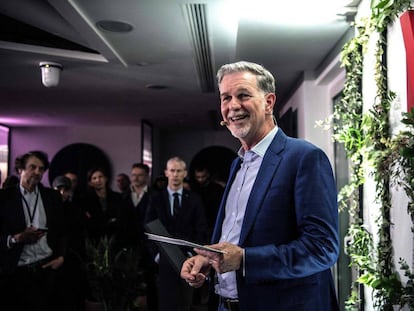 Reed Hastings, durante la inauguración de las nuevas oficinas de Netflix en París el pasado 17 de enero.