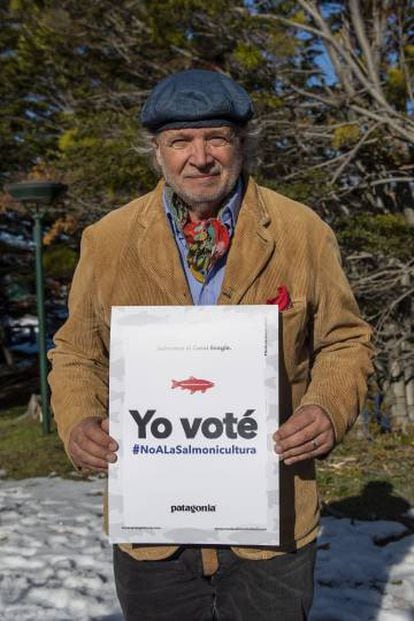 Francis Mallman, en Ushuaia contra las salmoneras.