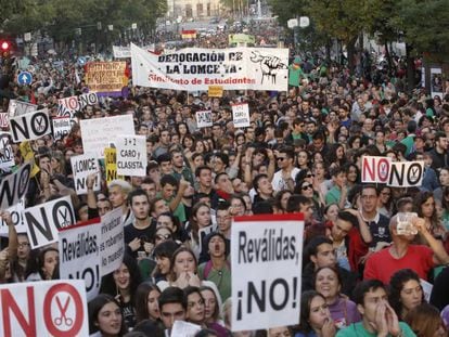 La manifestación en Madrid.