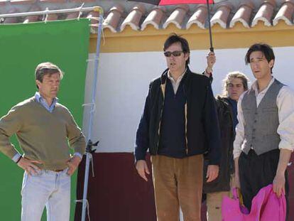 Espartaco, Menno Meyjes y Adrien Brody (de izquierda a derecha).