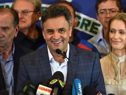 El candidat del PSDB, Aécio Neves, a Belo Horizonte.