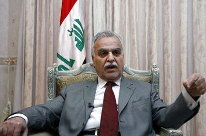 El vicepresidente de Irak, Tarik al Hachemí, en Erbil el 31 de enero.