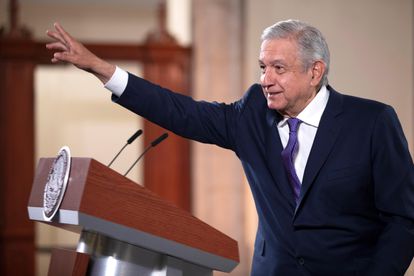 El presidente mexicano, Andrés Manuel López Obrador, en el Palacio Nacional, este lunes.